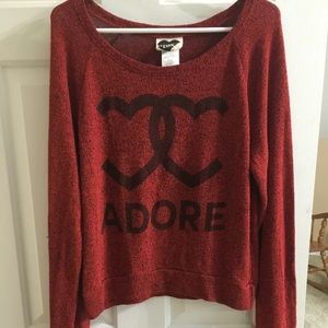 Modern Lux Red “Adore” Sweater